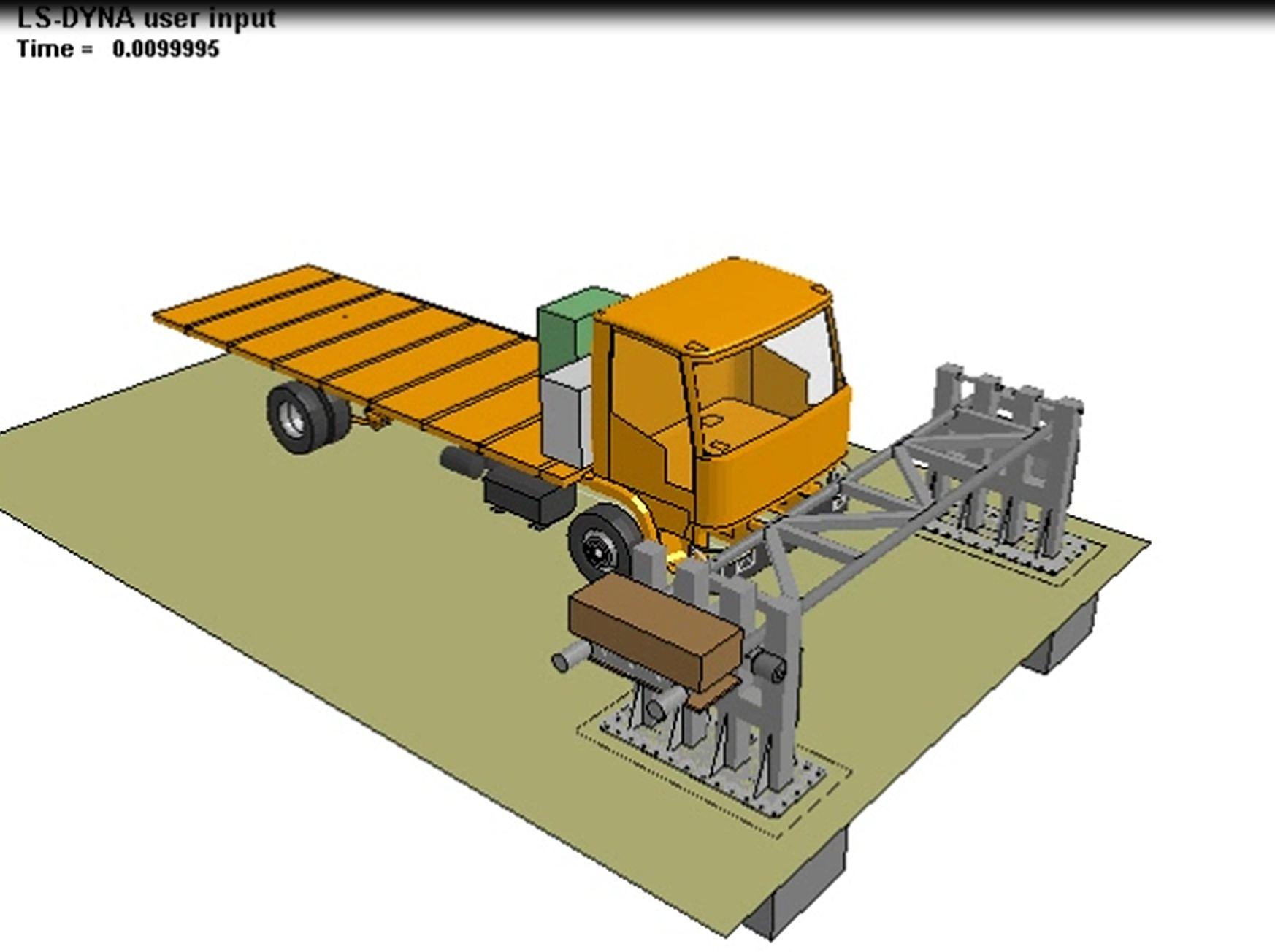 drop arm barrier impact test